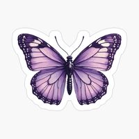 Get my art printed on awesome products. Support me at Redbubble #RBandME: https://www.redbubble.com/i/sticker/Lavender-Butterfly-by-thedesigner1986/163745862.EJUG5?asc=u