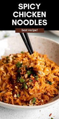 Spicy Peanut Chicken Noodles