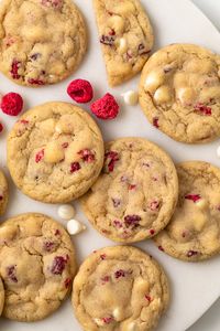 Flavorful and perfectly chewy, these White Chocolate Raspberry Cookies are perfect for weekend baking. They can be ready in 30 minutes with no chilling required!