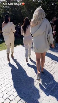 Kim, Kendall, and Kylie Are 3 of a Kind at Kanye's Fashion Show