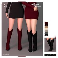 Hi! These high cowboy boots are part of the Autumn Whispers Collection, perfect for this season and inspired by everyday fashion.  - 7 swatches - Boots category - Available from teen to adult - HQ compatible - Base game compatible  Don't forget that all the comments and 💜 are appreciated, they brighten my day 😊  Be the light! ✨