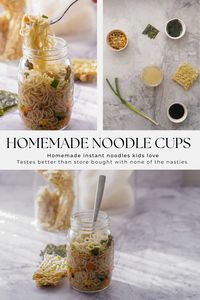 Two Minute Noodles are loved by kids. This homemade instant noodles recipe tastes better than the store-bought version and none of the nasties. Noodle cups are fun, and even better when they are homemade in a mason jar! Made nutrient-dense with homemade bone broth