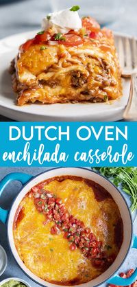 Dutch Oven Enchilada Casserole