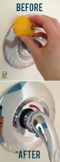 Cool! Get rid of hard water stains with lemon!