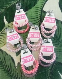 Howdy Cowgirl hair tie kits. Perfect for your bachelorette party or bridal shower. Great party favor for bridesmaids. Last Rodeo, getting rowdy, Nashville bachelorette. Let's go Girls hair tie favors. Kick off your boots and pull your hair back.