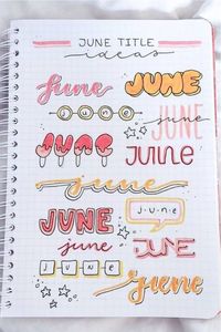 If you're looking a way to start of your bullet journal spreads and pages for June, check out these collection of June-themed headers and titles for inspiration!