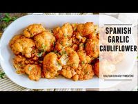 This Spanish Garlic Cauliflower is packed with flavors, easy to make and done in under 30 minutes. Vegan + Gluten Free recipe.