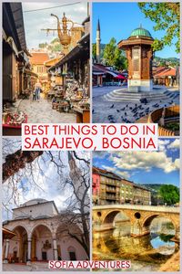 Want to know all the best things to do in Sarajevo, Bosnia and Herzegovina? Here's our Sarajevo travel guide with all of our favorite places to visit in Sarajevo, one of our favorite Balkan cities. From the Old Town of Bascarsija to the bobsled track to the famous bridge that started WWI, you'll find plenty to do in Sarajevo. | Bosnia travel | Sarajevo tips | Sarajevo photography | Sarajevo trip