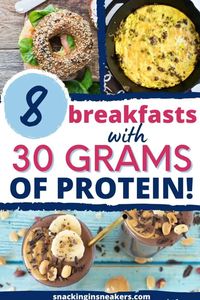 Looking for breakfasts with 30 grams of protein? From a cheeseburger frittata to high protein pancakes to a delicious smoothie, you’ll find eight different high protein breakfast options in this post – plus additional ideas for adding more protein to your breakfast!