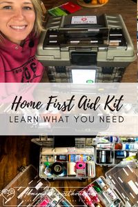 Having a well-stocked DIY Home First Aid Kit is such an important part of a home. Keep in mind that if conventional medications are not your thing a home medical/first aid kit could be stocked with more natural or herbal products. This is the beauty of a DIY First Aid Kit. It is customized to your family preferences and needs.