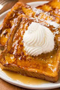 Pumpkin French Toast - the perfect Fall breakfast! It's a great recipe to keep on hand for that extra 1/2 c pumpkin you have from other Fall baking.