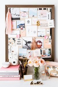 Mood or inspo boards are an amazing Uni room decoration idea!