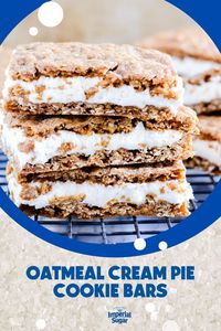 Upgrade your holiday treats with our Homemade Oatmeal Cream Pie Bars recipe! These nostalgic delights are now even simpler to make and perfect for holiday parties or New Year's celebrations. Each bite brings back sweet memories and is even more delightful than the original. Treat yourself and your loved ones to this special homemade snack. Discover the recipe and bring a smile to your day.