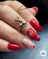 #nail #nailart #nailsnailsnails #naildesign #nails2inspire #nailsart #nailsofinstagram #nailsdesign #julia #juliaindigo♥️ #rednails #czerwonepaznokcie #paznokciehybrydowe #paznokcieświąteczne