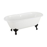 66" Sanford Cast Iron Clawfoot Tub - 7" Tap Holes - Imperial Feet,