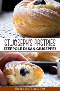 Jan 6, 2023 - St. Josephs Day Pastries or Zeppole are delicious pastries from Southern Italy. Filled with delicious, delicate and velvety cream they are simply devine!