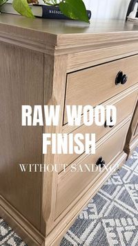 Maddison McCurdy | Furniture Refinishing & DIY on Instagram: "This Raw Wood Finish was really intimidating at first! I kept seeing other furniture refinishers try it and I thought “there’s no way I can do that!” But when I saw these nightstands for sale I scooped them up and knew I was doing that finish on those babies! I grabbed all the supplies and got to it! It all worked out, I LOVED the finished result and now it’s one of my favorites to do! Getting that raw wood, pottery barn look without all the sanding and staining???? YES PLEASE! #rawwoodfurniture #rawwoodfinish #potterybarndupe #potterybarninspired #paintedfurniture #furnituremakeover #nosanding #beforeandafter #beforeandafterfurniture"