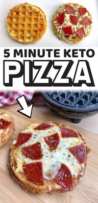 Mini Keto Pizzas Made in a Mini Waffle Maker!