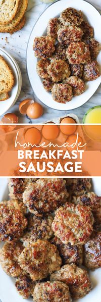 Homemade Breakfast Sausage - Nothing beats homemade! These sausage patties are so so easy to make and they’re also freezer-friendly. Win-win!