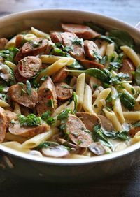 Chicken Sausage and Mushroom Penne