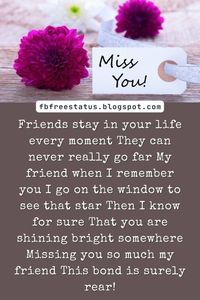 Missing You Messages for Friends