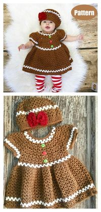 Gingerbread Dress Free Crochet Pattern and Paid