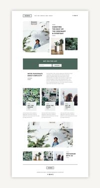 Love the pops of green used for this clean, modern website design. [#ad]