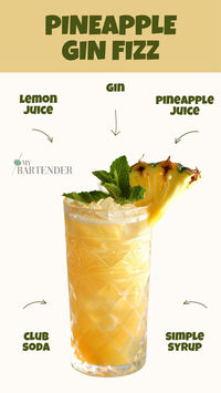 Pouring up a Pineapple Gin Fizz feels like catching a breeze on a tropical shore. This cocktail blends the tangy sweetness of pineapple with the crisp bite of gin, topped with a fizz of soda for a refreshing finish. The lemon juice cuts through with just the right amount of tartness, making it an easy favorite on sunny days or balmy evenings. #pineappleginfizz