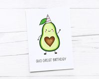 Happy Birthday Card | Avocado | Avo Great Birthday