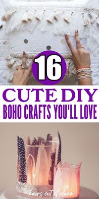 Here’s a round-up of 16 awesome and easier DIY bohemian crafts to inspire you and help decorate your space, whether it be your first house, dorm room or bedroom. Whether you’re a teen or in your 20’s, boho style is super popular for a reason! It's crafty ;)