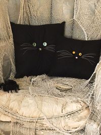 Halloween Crafts: Black Cat Pillows