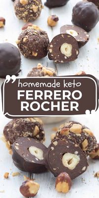 These keto chocolate hazelnut truffles are little bites of sugar-free heaven. With a creamy center and a crunchy exterior, they rival the famous Ferrero Rocher chocolates. 