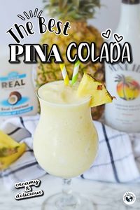 This frosty Pina Colada made with coconut rum is almost like a vacation to the tropics! Close your eyes and sip! We can dream! Either way, the flavor is delicious!