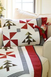 Christmas Quilt Patterns PDF and FREE Pillow Sham Pattern Easy Farmhouse Quilt Pattern Winter Quilt Pattern an Evergreen Christmas - Etsy Canada