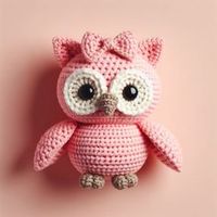 Crochet Pink Owl Amigurumi Pattern