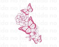 Floral Butterfly SVG, Butterfly Clip Art, Floral SVG, Flower SVG, Digital Download/cricut, Silhouette - Etsy