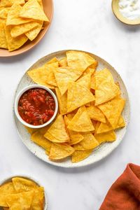 3 Ingredient Air Fryer Tortilla Chips - Pinch Me Good