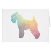 Soft Coated Wheaten Terrier Dog Geo Pastel Card | Zazzle.com