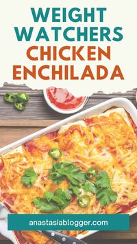 This Weight Watchers Chicken Enchilada Bake Casserole is a delicious and filling dish packed with shredded chicken and flavor. Only 5 Weight Watcher Smartpoints per serving!