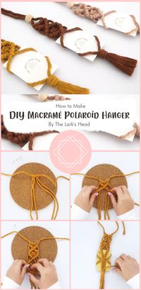 This simple yet elegant craft project combines the art of macrame with the charm of polaroid pictures, resulting in a unique and personalized piece that will catch the eyes of anyone. In tutorial, “The Lark’s Head” will guide you through the step-by-step process of creating your very own DIY macrame polaroid hanger.