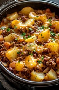 Cowboy Casserole is a classic comfort dish that brings the whole family together. Rooted in traditional Midwestern flavors, it combines ground beef, potatoes, and a blend of savory ingredients to create a heartwarming meal. This slow cooker version is perfect for busy days—just add the ingredients, set it, and go about your day, returning to