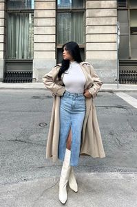 15+ simple denim skirt outfit ideas you will want to wear this Fall — ASHLINA KAPOSTA