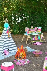 Camping / Summer Camp Birthday Party Ideas | Photo 8 of 26