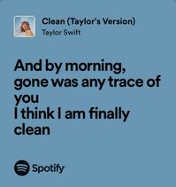 clean - taylor swift