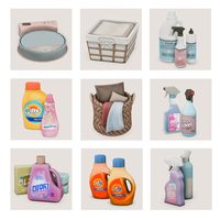 decorate your sims laundry rooms with these cute products!  01. vacuum 02. laundry basket 03. cleaning products  04. detergents 05. laundry basket 06. cleaning products  07. cleaning products* 08. la…