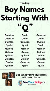 Searching for the perfect middle name for your little guy? ✨ We've got you covered! Discover 30+ trendy & unique baby boy middle names starting with 'Q' that will make your heart melt. 💖 Don't miss out on these amazing options! 👶