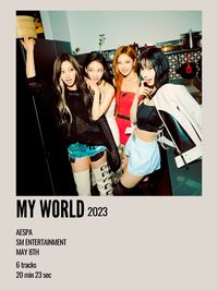 minimal aesthetic polaroid mini album poster for my world - the 3rd mini album by aespa