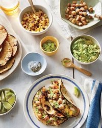 Grilled Scallop Tacos with Smashed Avocado and Charred Corn Pico