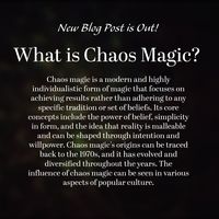 Chaos magic is a modern and highly individualistic form of magic that focuses on achieving results rather than adhering to any specific tradition or set of beliefs. Its core idea is that reality is malleable and can be shaped through intention and willpower. #chaosmagic #modernmagic #beliefpower  My Etsy shop: https://esotericwitchshop.etsy.com