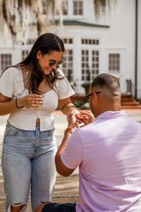 Surprise engagement in Winter Park, Florida. This cute surprise proposal in Leu Gardens was too adorable not to share. Orlando wedding photographer | Orlando proposals | Central Florida wedding photographer.